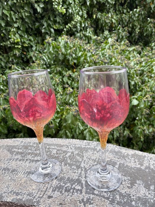 Сватбени Чаши за вино ръчно изработени