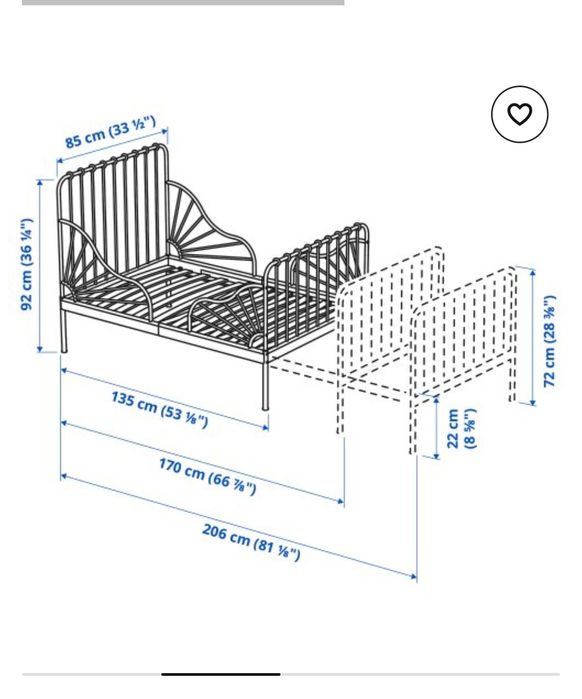 Детско легло разтегателно Minnen IKEA
