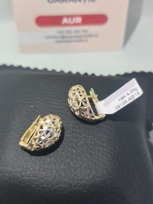 Cercei Aur 14K (Ag18 Tutora b.28139.4) Garantie 2 ani!