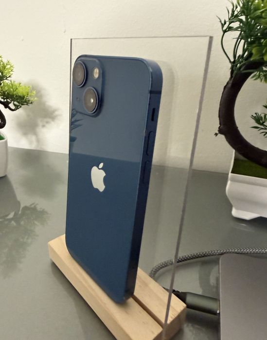 LICHIDARE STOC! Telefon Mobil / Smartphone Iphone 13 Mini Albastru 128 GB Baterie 85 Fisurat