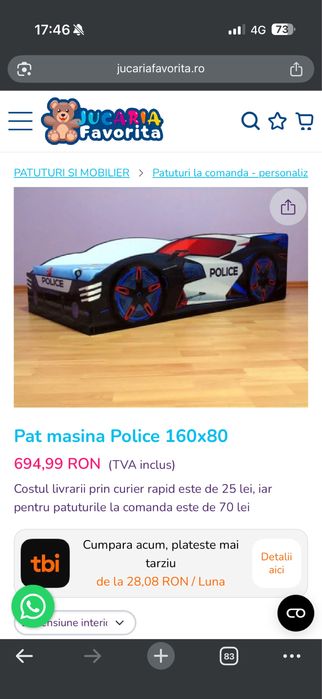 Vand patut tip masinuta de politie