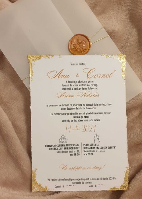 Invitatii nunta, botez, plicuri dar personalizate, meniuri, flyere