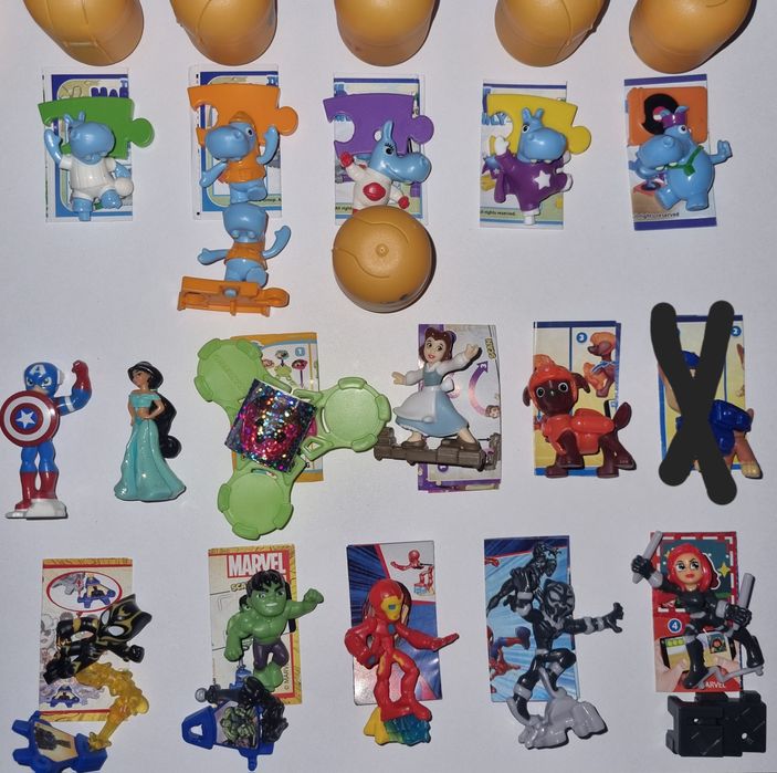 Фигурки киндер животные, бегемоты, марио и т.д