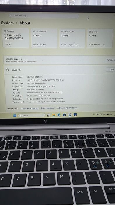 Hp EliteBook 840 G10 Intel i.5 1335U 16 gb rami ddr5!!!