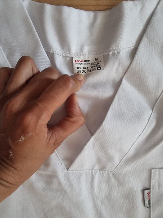 Bluze medicale noi albe bumbac