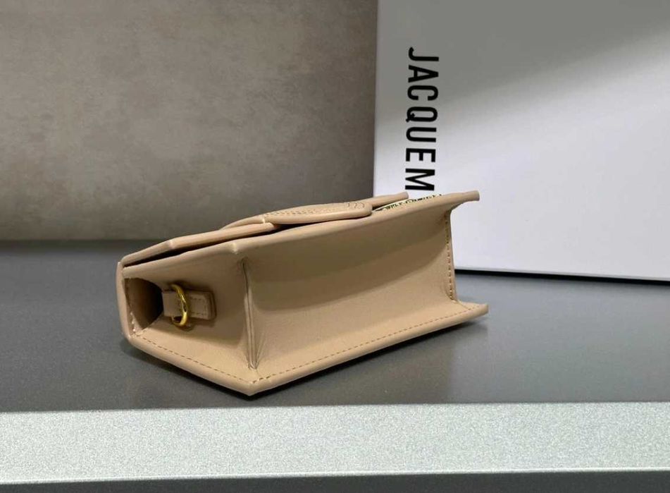 Geanta Jacquemus Le Bambino Bej / Crem - Piele Naturala