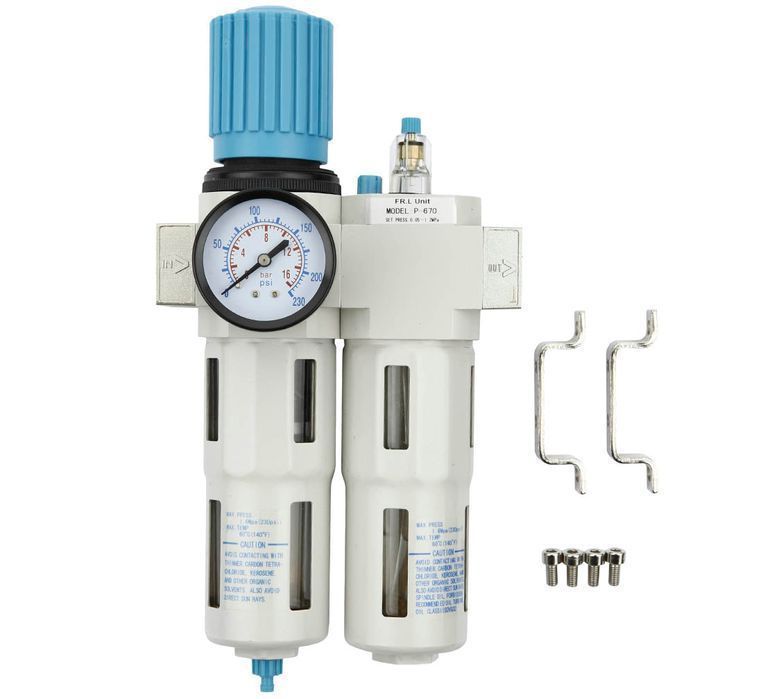 Separator apa si lubrifiere cu regulator de presiune 1/2' p-670 pro mi