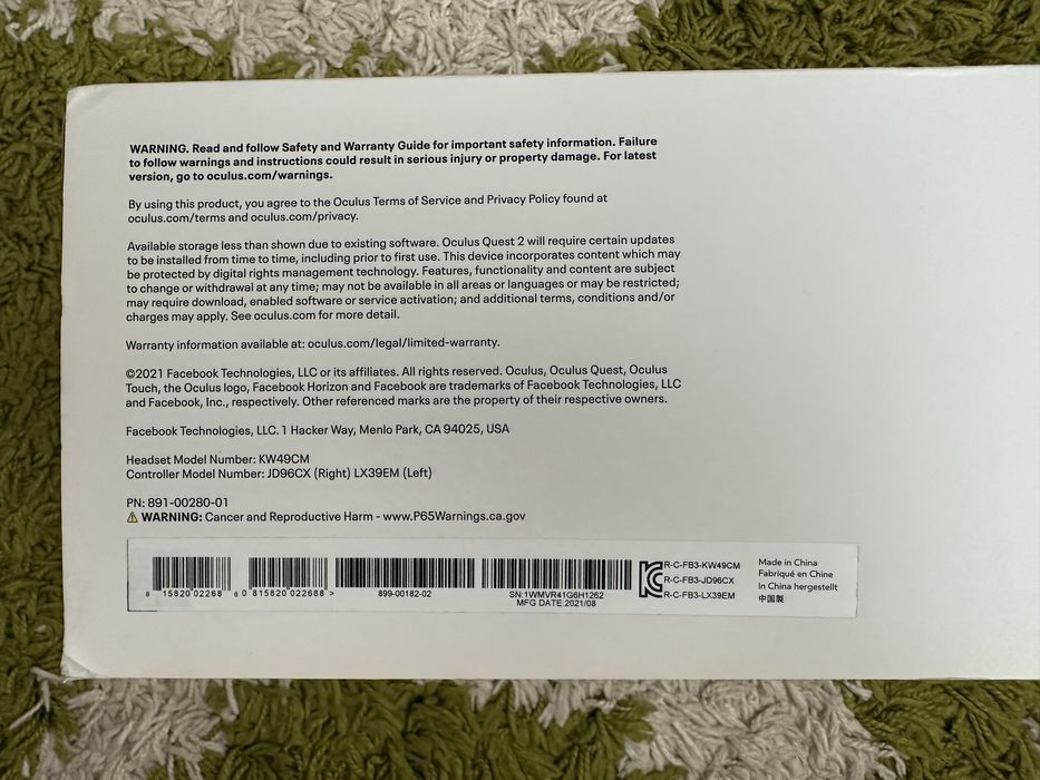 Oculus quest 2 128gb intretinut