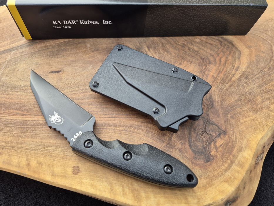 Нож KA BAR Hinderer 2485 с фиксирано острие,фултанг  с  кания