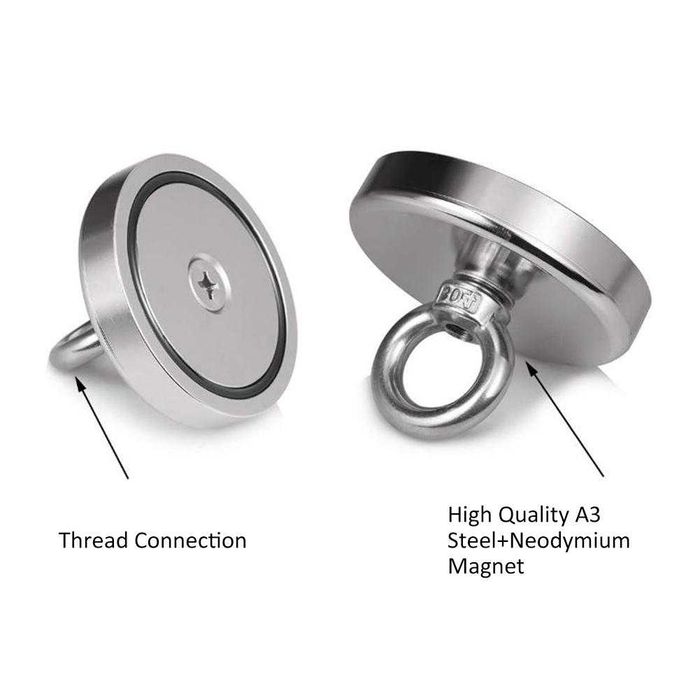 60mm 140кг. МАГНИТ с халка за магнитен риболов