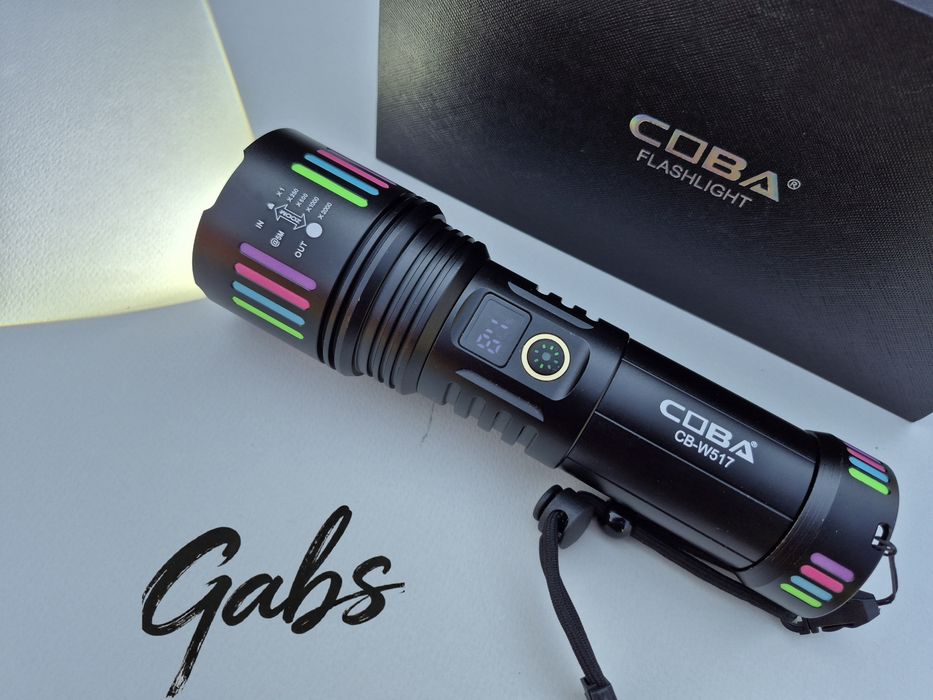 Мощен алуминиев  LED фенер COBA CB-W517 ,2000м