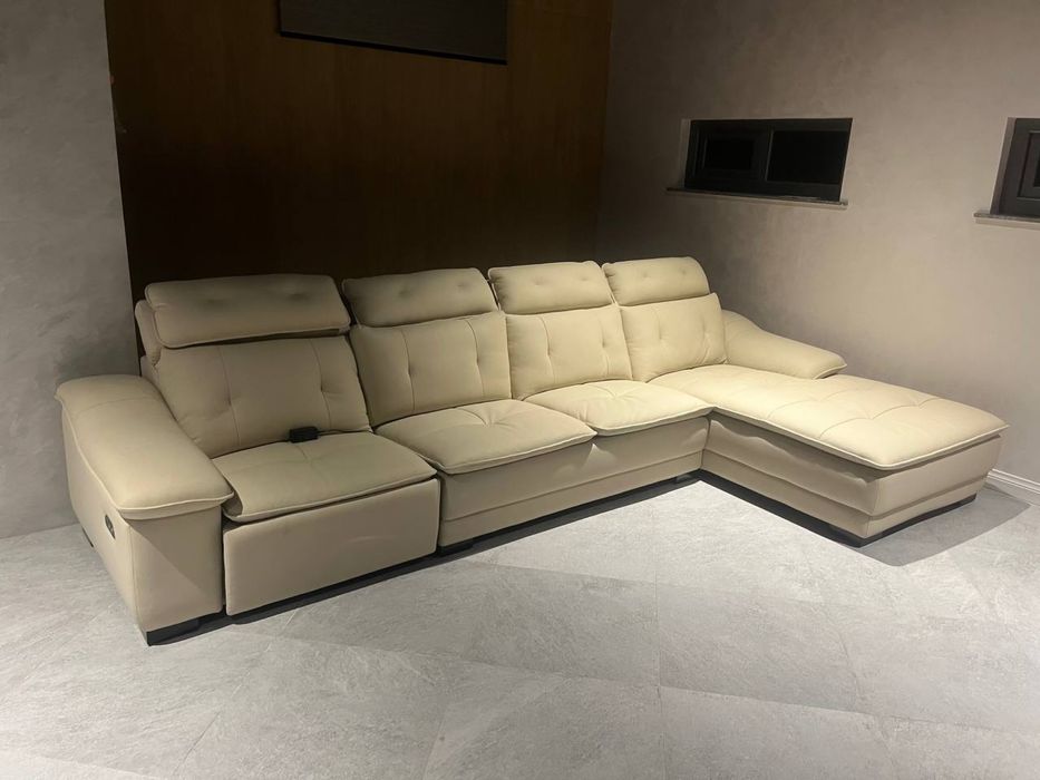 Роскошный современный угловой диван эко кожа