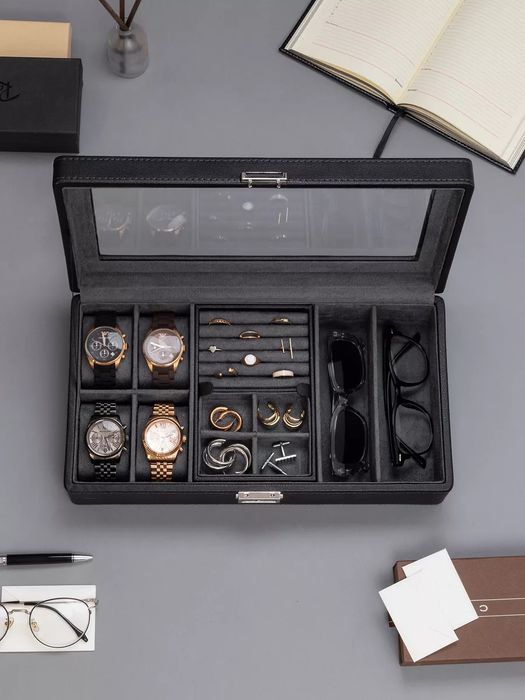 Шкатулка для часов украшений большая с замком