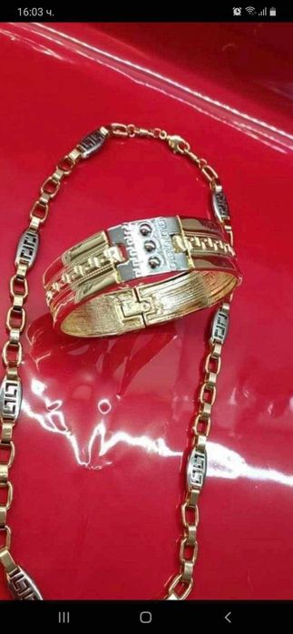 Мъжки позлатени бижута с 14карата златно покритие