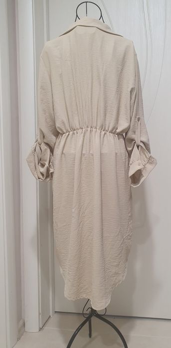 Риза рокля нюд цвят, размер L, с  етикет