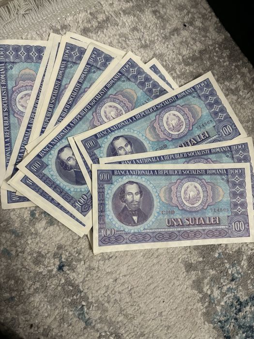 Bancnota colectie 100 lei din 1966,serie C, 18 buc consecutive