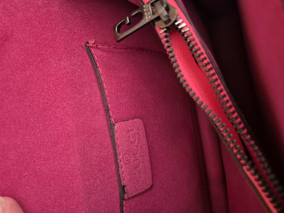 Гучи G.ucci Чанта ЕКРЮ И РОЗОВО