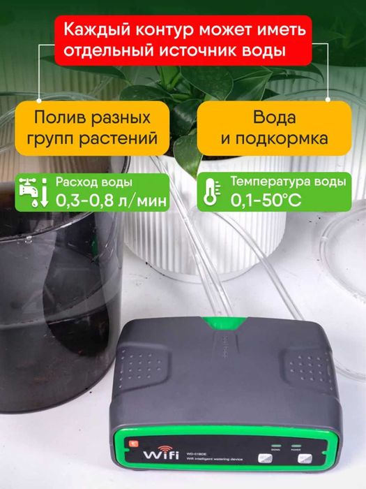 Система автоматического полива для комнатных растений Wi-Fi управление