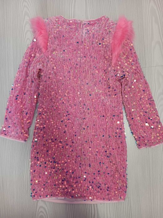 Розова Рокля с паети мама и дете