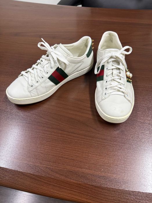 Gucci Ace Studded Tennis Shoes With Spikes ID: 431887 38 04Z