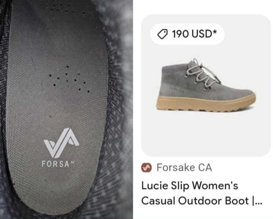 Ghete Forsake - Lucie Slip NHCF19, slip-on, piele întoarsa - 39,5