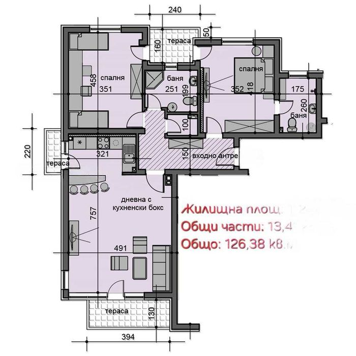 Продава се Тристаен апартамент в Пловдив, Остромила - 126 кв.м за 1508 €/кв.м - Снимка #8
