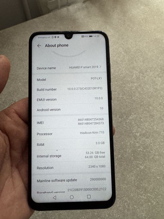 Vand huawei p smart 2019