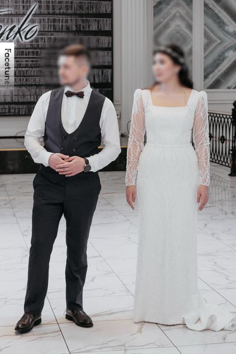 Облегающее свадебное платье