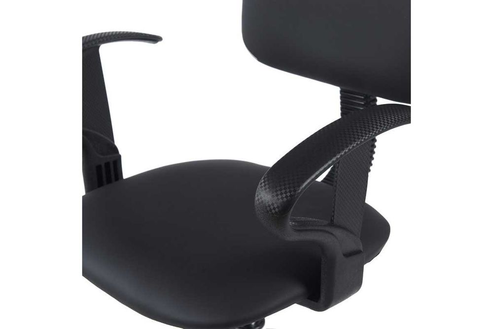 Офис стол Puzzle-home Icina, Подходящ за рецепция, PU, Черен - хром