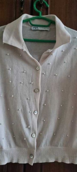 Cardigan superb cu perle