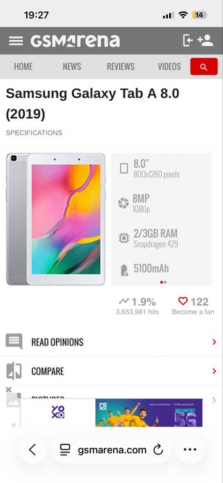 Samsung Galaxy Tab A 8” (2019)