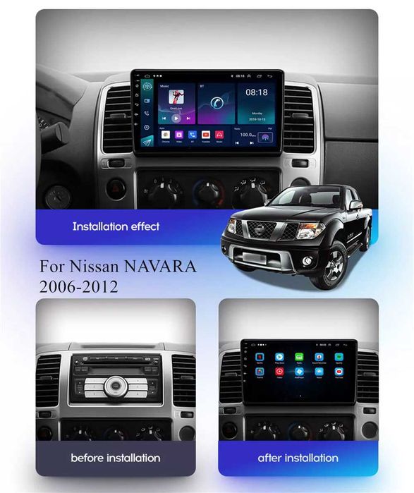 Мултимедия Двоен дин за Nissan NAVARA Навигация Навара плеър Android