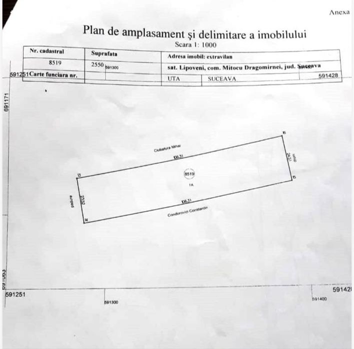 Teren extravilan, sub padure, Lipoveni