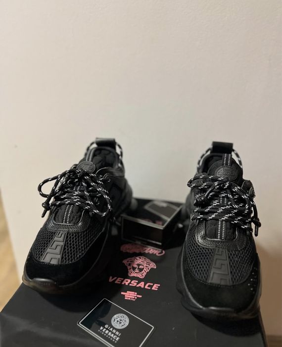Adidasi versace chain reaction negrii  40-44