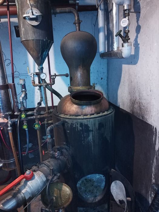 Cazan Distilare Profesional MÜLLER – Cupru și Inox, Coloană de Rafinare, Instalație Completă