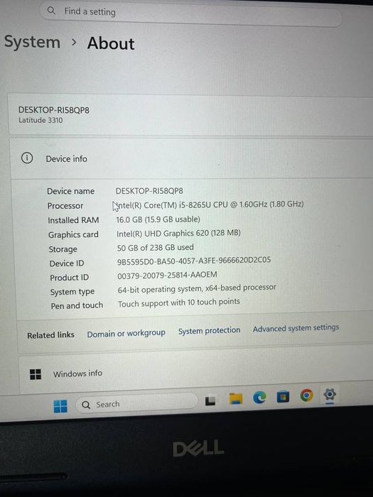 Dell Latitude 3310 – Touch Screen | i5 | 16GB RAM | 256GB SSD