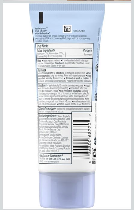 Neutrogena Ultra Sheer Dry-Touch SPF krem original  Amerika