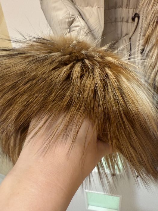 Geacă damă mărimea M cu blană naturală de vulpe