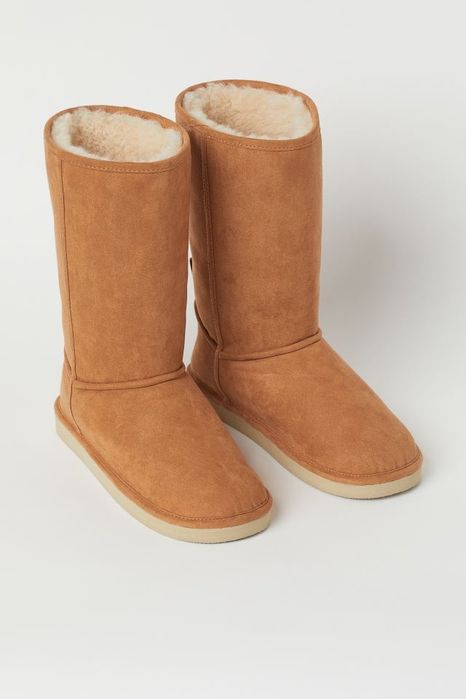 высокие теплые угги h&m 35 размер camel ДОСТАВКИ НЕТ ниже себестоимост