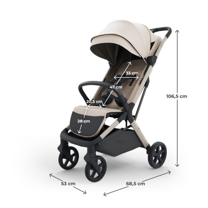 Бебешка количка Kinderkraft Nubi 3 бежова с нарушена опаковка