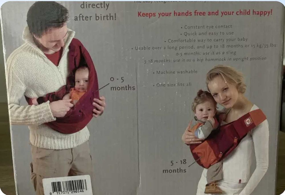 Бебешки слинг Premaxx 0-18 месеца