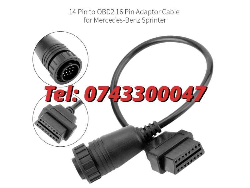 Cablu Adaptor Mercedes Benz Sprinter Vw Lt 14pini Obd2