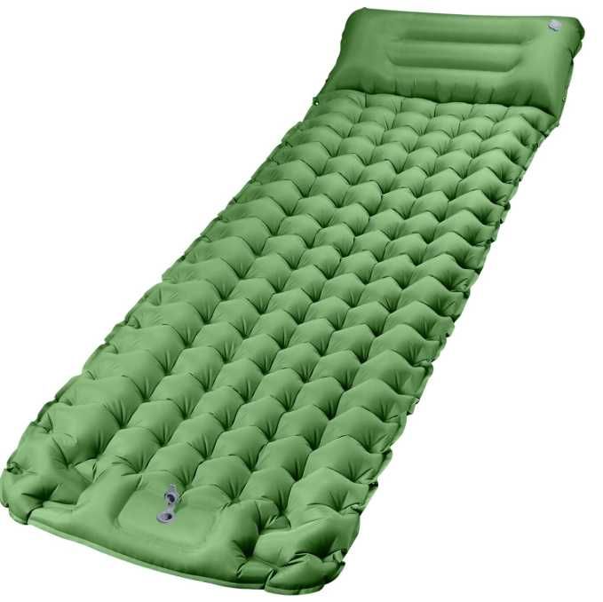 Saltea de camping autogonflabila izolată cu pompă de picior