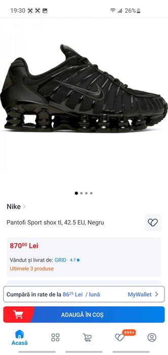 Nike shox TL noi, originali, 43
