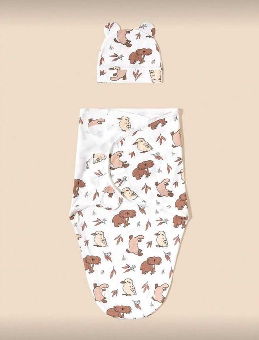 Комплект за новородено - спално чувалче и шапка