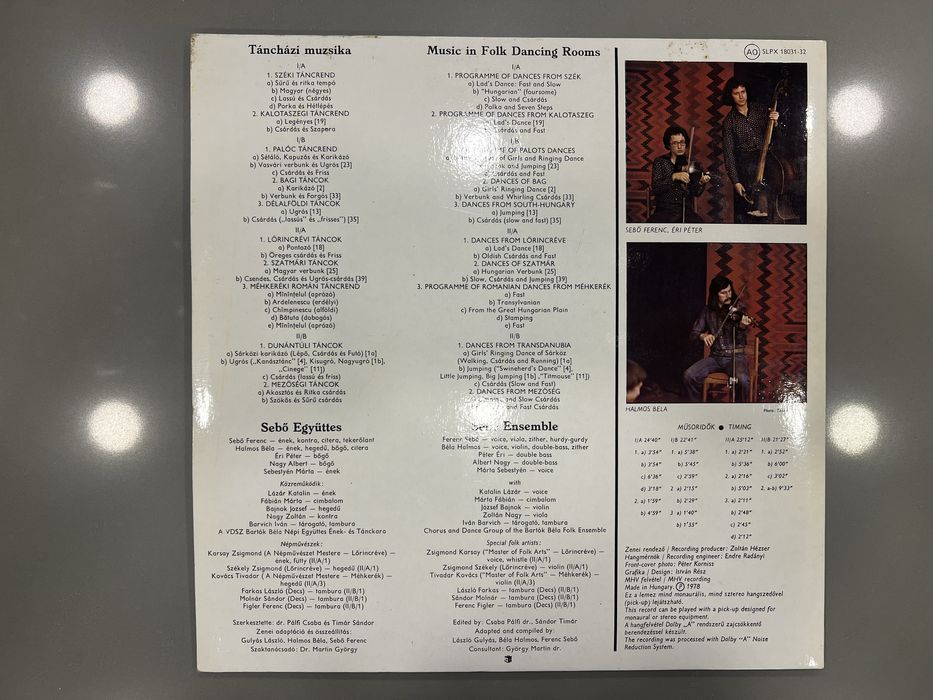 Táncházi muzsika bakelit/vinyl 1978 / magyar nèpzene/ muzica maghiara