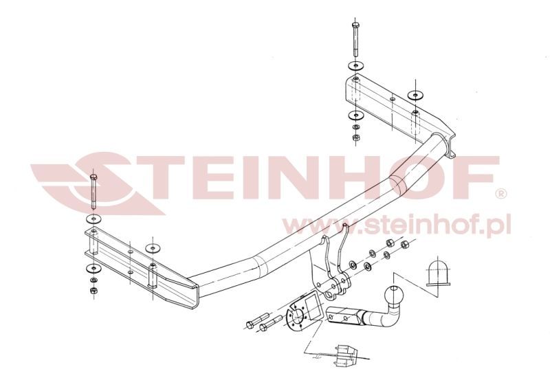 carlig remorcare audi a4 b6 + b7 4 usi+combi 2001 - 2007