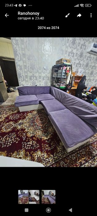 Мягкий уголок каркас отдельно снимается матрас