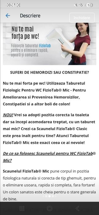 Taburet pt wc fiziotap