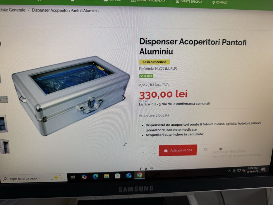 Dispenser botosei unica folosinta